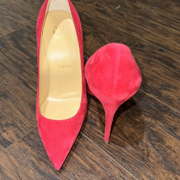 Never worn pink suede Christian Louis Vuitton - Picture 7 of 7